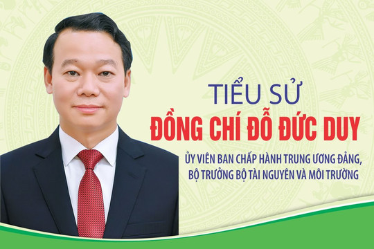 Tiểu sử Đồng chí Đỗ Đức Duy - Bộ trưởng Bộ Tài nguyên và Môi trường